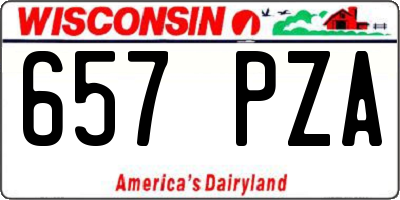 WI license plate 657PZA