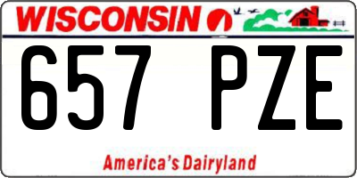WI license plate 657PZE