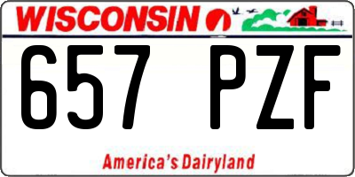 WI license plate 657PZF