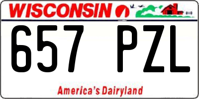 WI license plate 657PZL