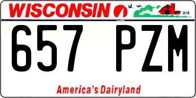 WI license plate 657PZM