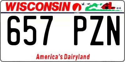 WI license plate 657PZN