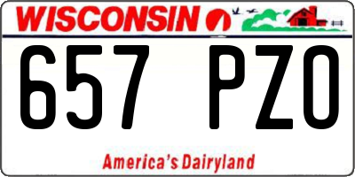 WI license plate 657PZO