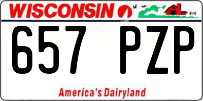 WI license plate 657PZP