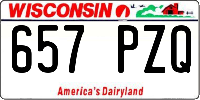 WI license plate 657PZQ