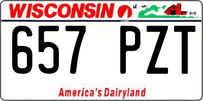 WI license plate 657PZT