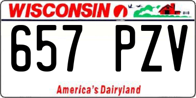 WI license plate 657PZV