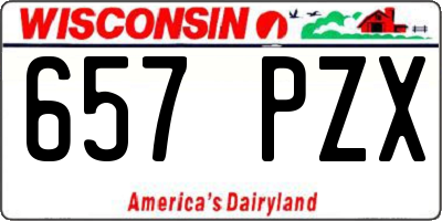 WI license plate 657PZX