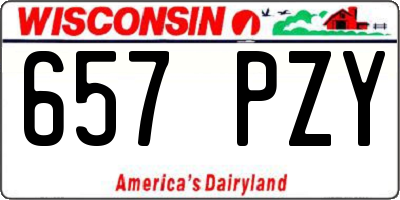 WI license plate 657PZY