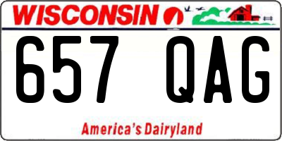 WI license plate 657QAG