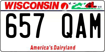 WI license plate 657QAM