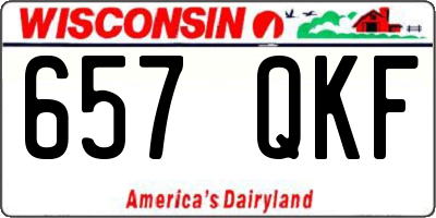 WI license plate 657QKF