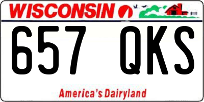WI license plate 657QKS