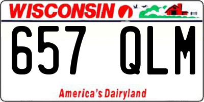 WI license plate 657QLM