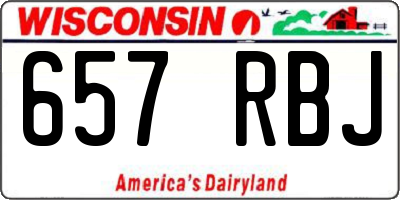 WI license plate 657RBJ