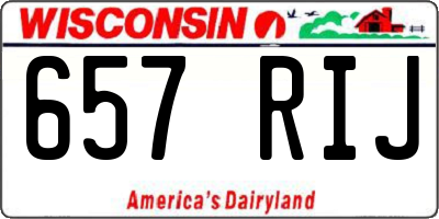 WI license plate 657RIJ