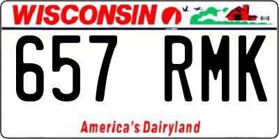 WI license plate 657RMK