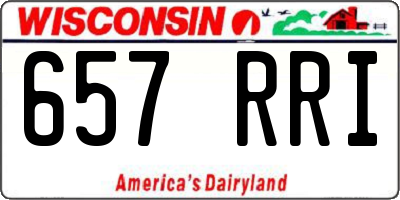 WI license plate 657RRI
