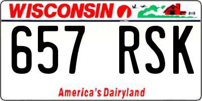 WI license plate 657RSK