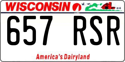WI license plate 657RSR