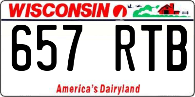 WI license plate 657RTB