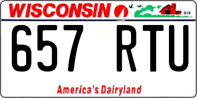 WI license plate 657RTU