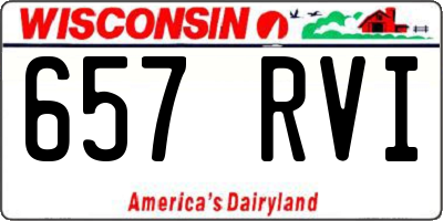 WI license plate 657RVI