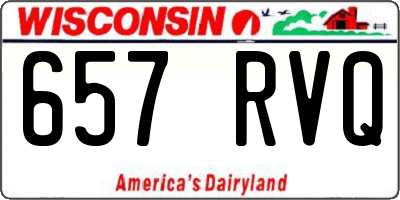 WI license plate 657RVQ