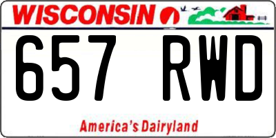 WI license plate 657RWD