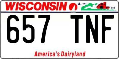 WI license plate 657TNF