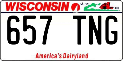 WI license plate 657TNG