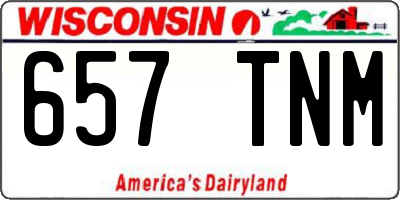 WI license plate 657TNM