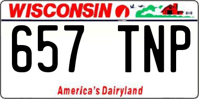 WI license plate 657TNP
