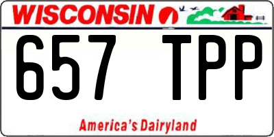 WI license plate 657TPP