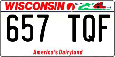 WI license plate 657TQF