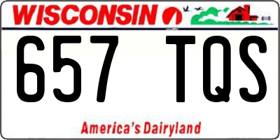 WI license plate 657TQS