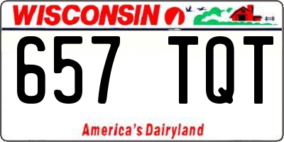 WI license plate 657TQT