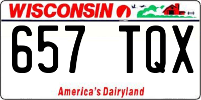 WI license plate 657TQX