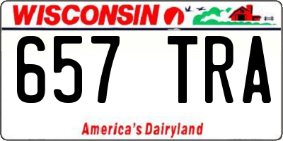 WI license plate 657TRA