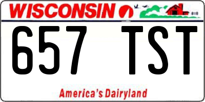 WI license plate 657TST