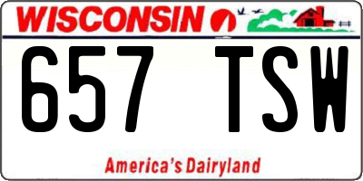 WI license plate 657TSW