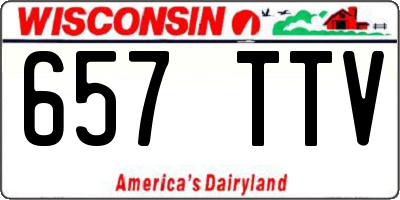 WI license plate 657TTV