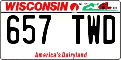 WI license plate 657TWD