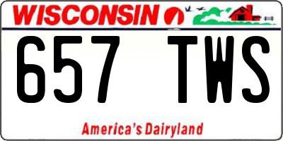 WI license plate 657TWS