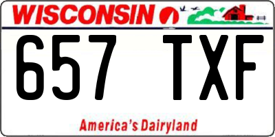 WI license plate 657TXF