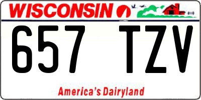 WI license plate 657TZV