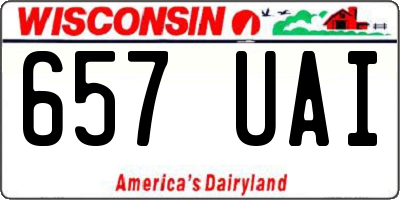 WI license plate 657UAI