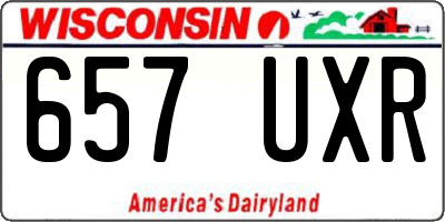 WI license plate 657UXR