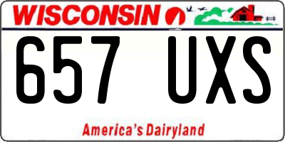 WI license plate 657UXS