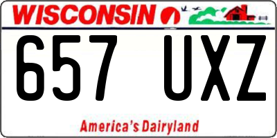 WI license plate 657UXZ